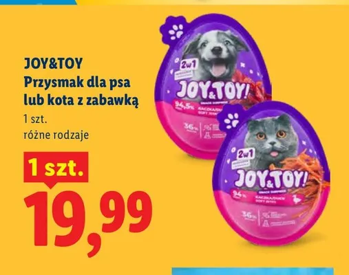 Przysmak dla psa lub kota z zabawką promocja w Lidl