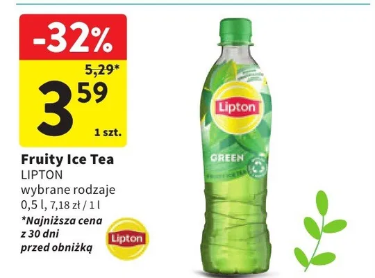 Fruity Ice Tea wybrane rodzaje promocja w Intermarche