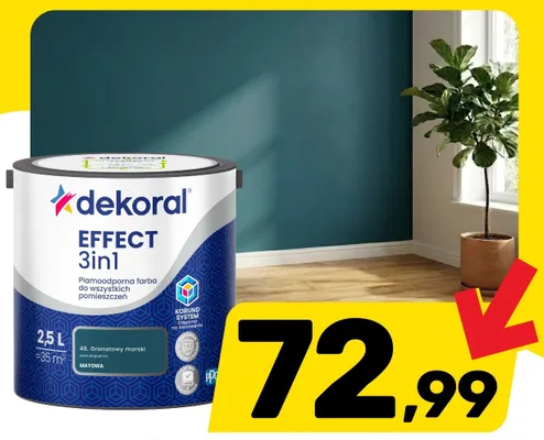 Farba plamoodporna Dekoral Effect 3in1 granatowy morski promocja w Bricomarche