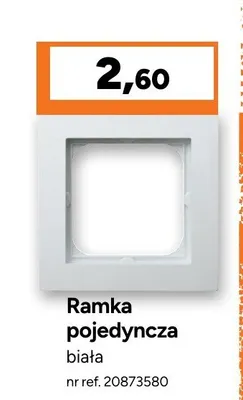 Ramka pojedyncza Ospel Seria AS biała promocja w Bricoman