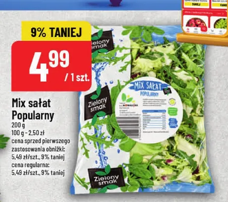 Mix sałat Popularny Zielony Smak promocja w POLOmarket