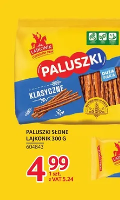 Paluszki słone Lajkonik promocja w Selgros