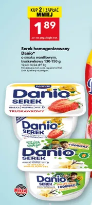Serek homogenizowany Danio o smaku waniliowym promocja w LEWIATAN