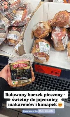 Boczek rolowany pieczony Wędliniarnia Premium promocja w Aldi