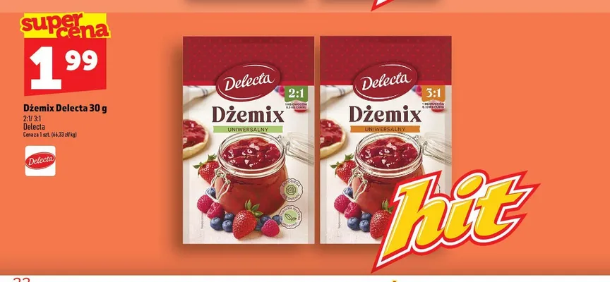 Dżemix 2:1 Delecta promocja w TOPAZ