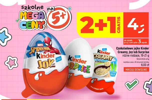 Czekoladowe jajko Kinder Creamy promocja w Dealz