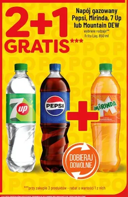 Napój gazowany Pepsi, Mirinda, 7 Up lub Mountain DEW promocja w POLOmarket
