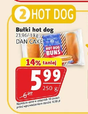 Bułki hot dog DAN CAKE promocja w Prim Market