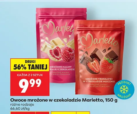 Owoce mrożone w czekoladzie maliny i ale z czekoladzie promocja w Biedronka