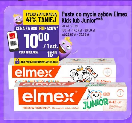 Pasta do mycia zębów Elmex Kids promocja w POLOmarket