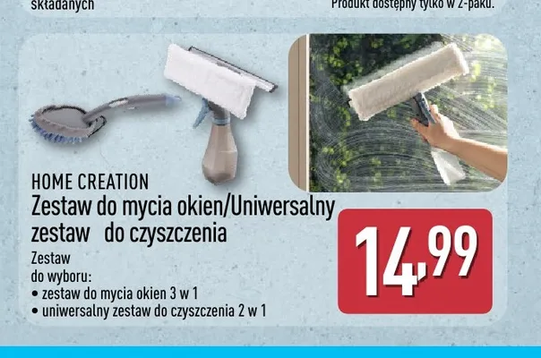 Zestaw do mycia okien 3 w 1 Home Creation promocja w Aldi