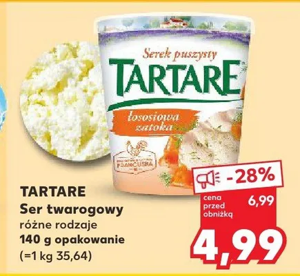 Ser twarogowy różne rodzaje Tartare promocja w Kaufland