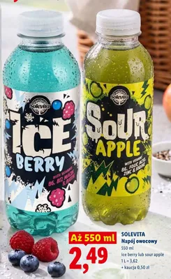 Napój owocowy Solevita sour apple promocja w Lidl