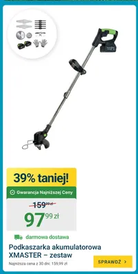 Podkaszarka akumulatorowa Xmaster zestaw promocja w ERLI