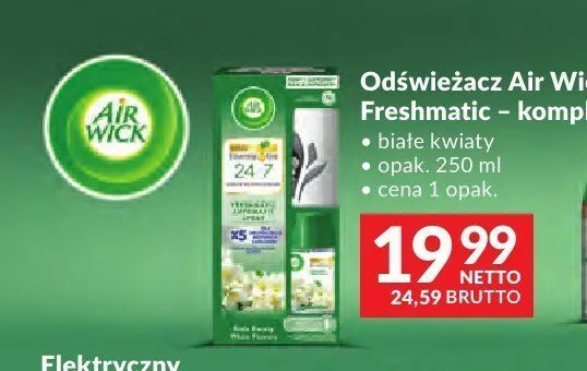 Odświeżacz Air Wick Freshmatic komplet białe kwiaty promocja w Makro