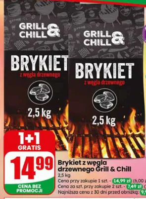 Brykiet z węgla drzewnego Grill & Chill promocja w Dino