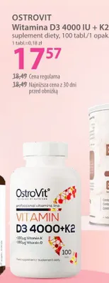 Suplement diety Witamina D3 4000 IU + K2 promocja w Hebe