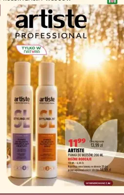 Pianka do włosów Artiste promocja w Drogerie Natura