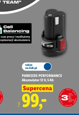 Akumulator Parkside Performance promocja w Lidl