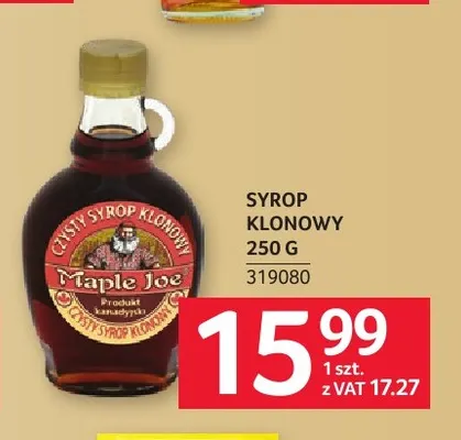Syrop klonowy Maple Joe promocja w Selgros