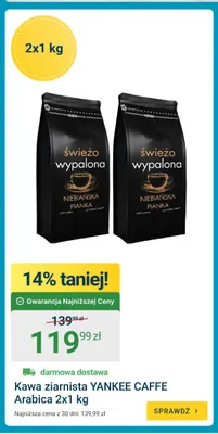 Kawa ziarnista Yankee Caffe Arabica 2-pak 1 kg promocja w ERLI