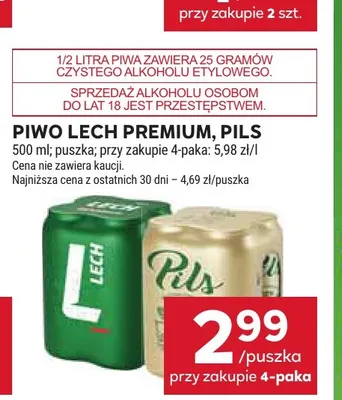 Piwo Lech Premium promocja w Stokrotka