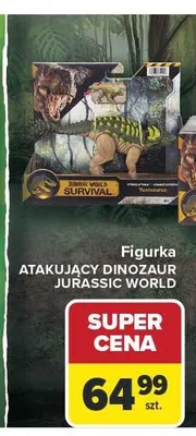 Figurka ATAKUJĄCY DINOZAUR JURASSIC WORLD promocja w Carrefour