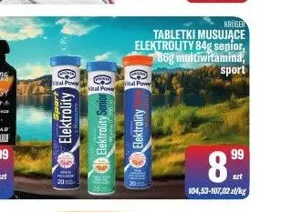 Tabletki musujące elektrolity Krüger promocja w Tomi Markt