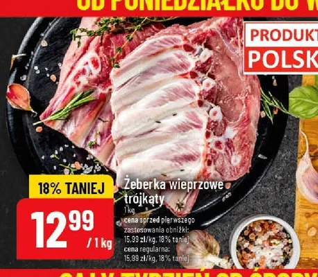 Żeberka wieprzowe z trójkąty promocja w POLOmarket