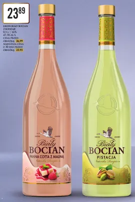Likier Biały Bocian pistacja promocja w Dino
