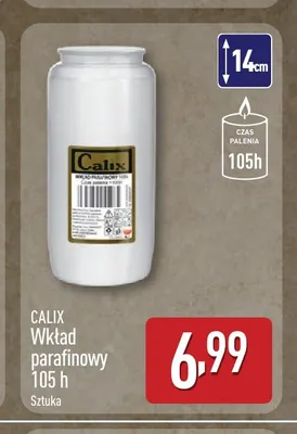 Wkład parafinowy 105 h Calix promocja w Aldi