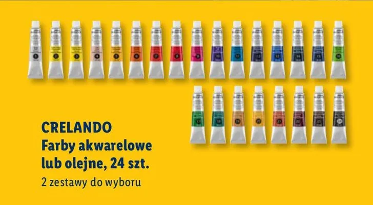 Farby akwarelowe lub olejne 24 szt. promocja w Lidl