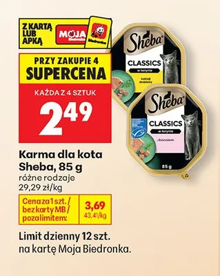 Karma dla kota Sheba Classics w terynie z łososiem promocja w Biedronka