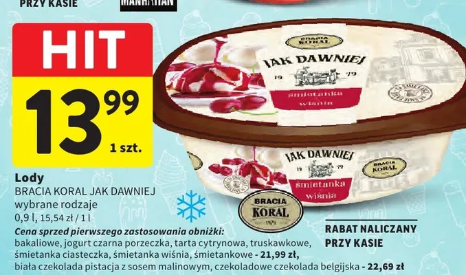 Lody Bracia Koral Jak Dawniej wybrane rodzaje promocja w Intermarche