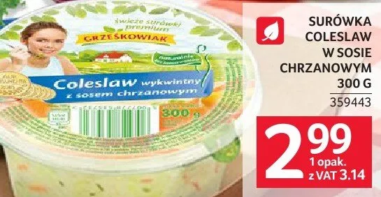 Surówka coleslaw w sosie chrzanowym 300 g promocja w Selgros