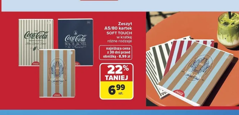Zeszyt A5 80 kartek Soft Touch w kratkę Interdruk promocja w Carrefour