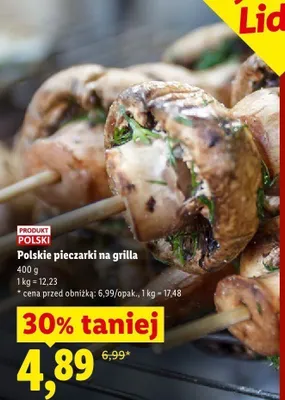 Pieczarki na grilla polskie promocja w Lidl