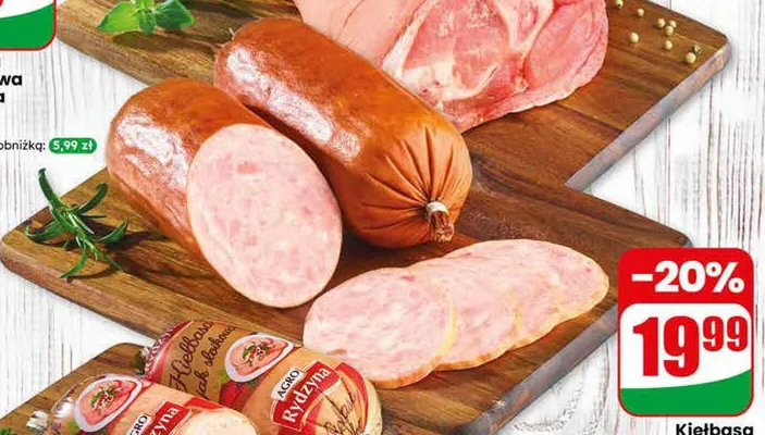 Kiełbasa Beskidzka Agro Rydzyna promocja w Dino