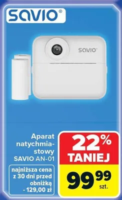Aparat natychmiastowy SAVIO AN-01 promocja w Carrefour