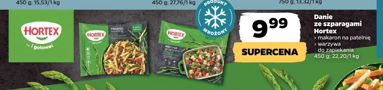 Danie ze szparagami do zapiekania Hortex mrożone promocja w Netto