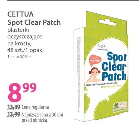 Spot Clear Patch plasterki oczyszczające na krosty promocja w Hebe