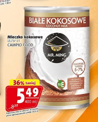 Mleczko kokosowe Mr. Ming promocja w Prim Market