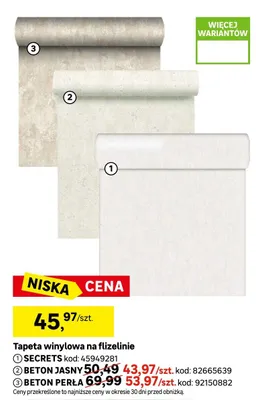 Tapeta winylowa na flizelinie SECRETS kod: 45949281 promocja w Leroy Merlin