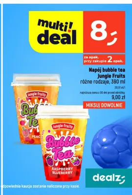 Napój bubble tea Jungle Fruits peach promocja w Dealz