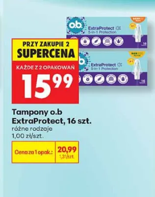 Tampony o.b. ExtraProtect promocja w Biedronka