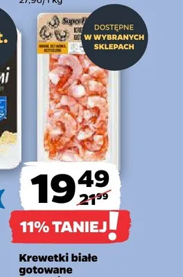 Krewetki białe gotowane SuperFish promocja w Netto