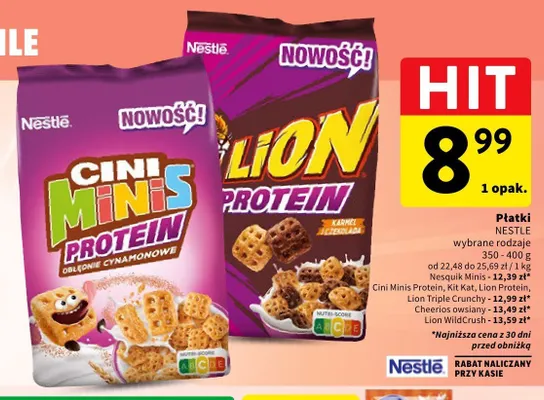 Płatki śniadaniowe Nesquik Minis Nestlé promocja w Intermarche
