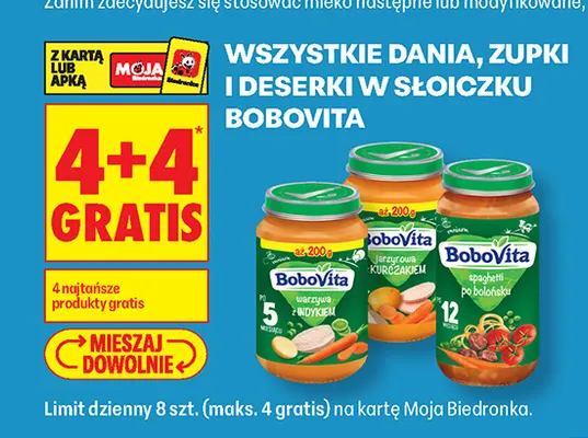 Dania, zupki i deserki w słoiczku BoboVita promocja w Biedronka