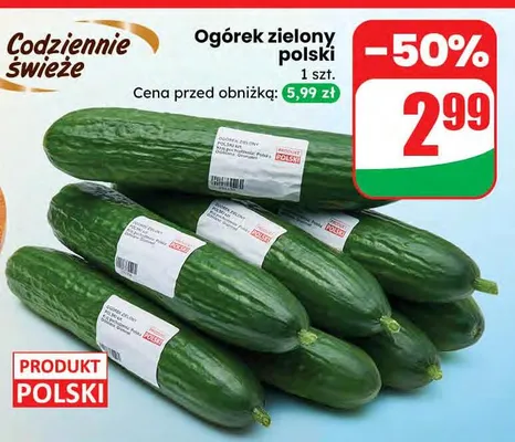 Ogórek zielony polski promocja w Dino