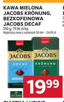 Kawa mielona bezkofeinowa Jacobs Decaf promocja w Stokrotka